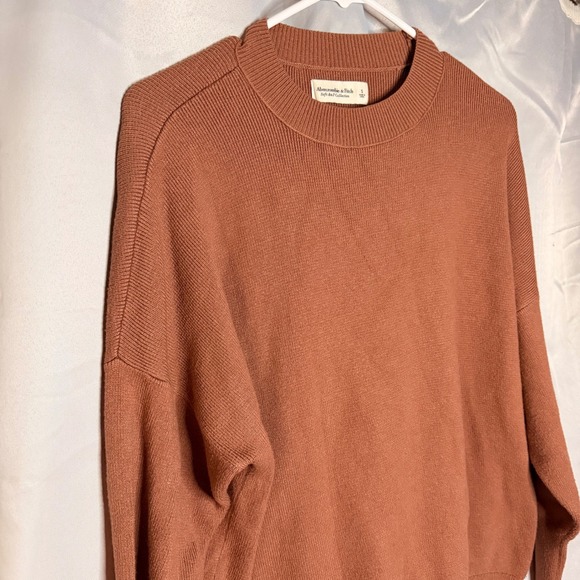 Abercrombie Fitch Soft A F Collection Crew Neck Knit Sweater Terracotta Size S - Picture 2 of 6